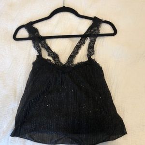 Sparkling Black Tank Top